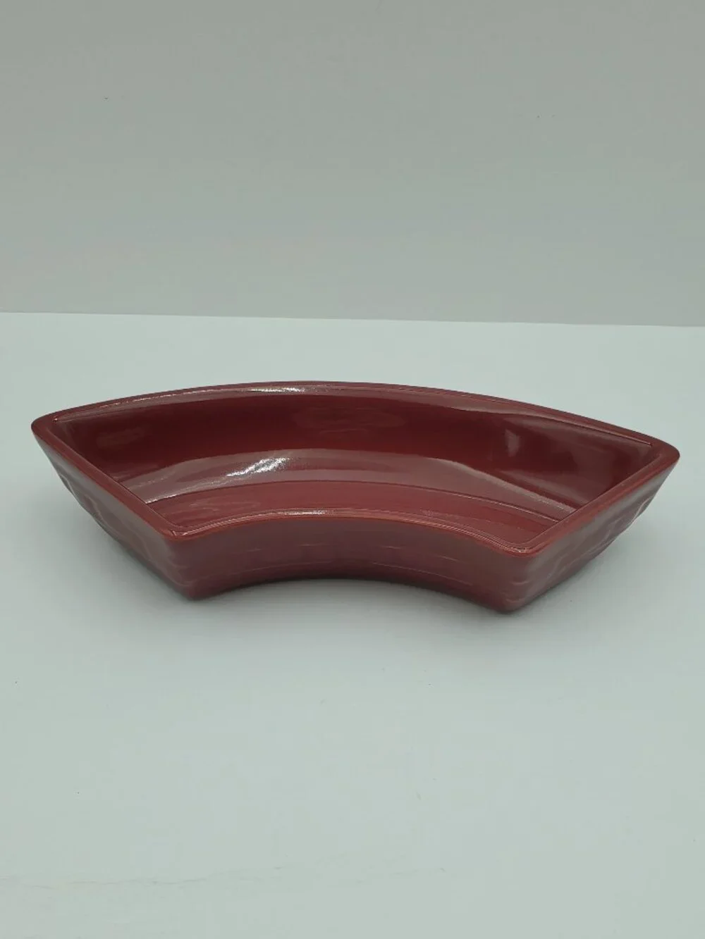 Longaberger Woven Traditions Paprika Crescent Bowl Relish Tray Appetizer Dish